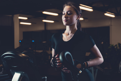 woman working out